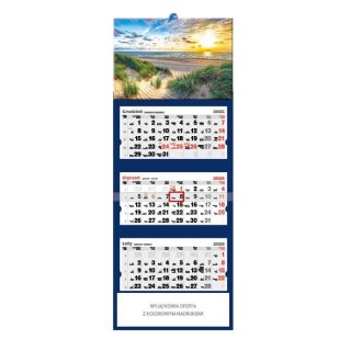 Jotan Kalendarz ścienny Zachód słońca trójdzielne - 320mm x 855mm Jotan (T42)