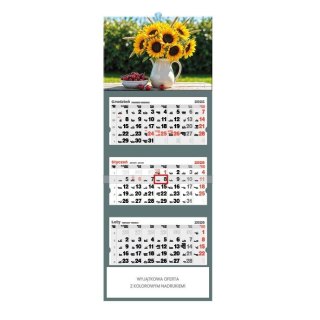 Jotan Kalendarz ścienny słoneczniki trójdzielne 320mm x 855mm Jotan (t52)