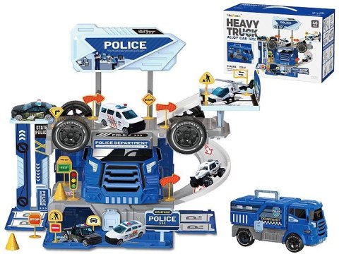 Adar Parking samochodowy baza policyjna, metalowe pojazdy, 46 części Adar (625808)