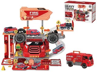 Adar Parking samochodowy baza straży pożarnej, metalowe pojazdy, 46 części Adar (625815)