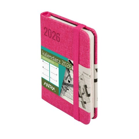 Antra Kalendarz książkowy (terminarz) RÓŻOWY AVANGARDA A7 Antra (2026)