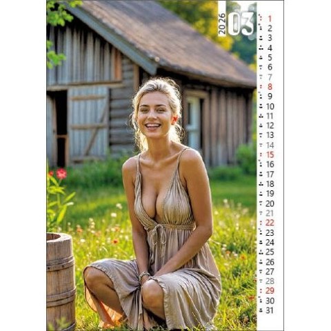 Jotan Kalendarz ścienny 4 SEASONS GIRLS 330mm x 500mm Jotan (WP138)