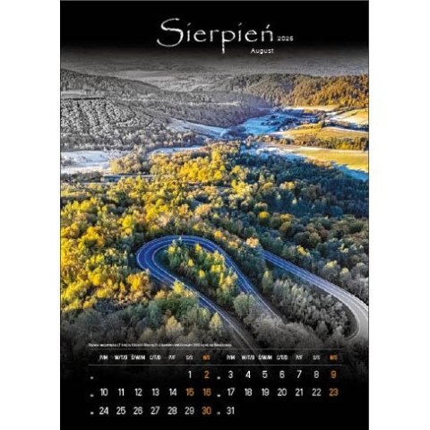 Jotan Kalendarz ścienny TAJEMNICZE BIESZCZADY WIELOPLANSZOWY 330mm x 500mm Jotan (WP127)