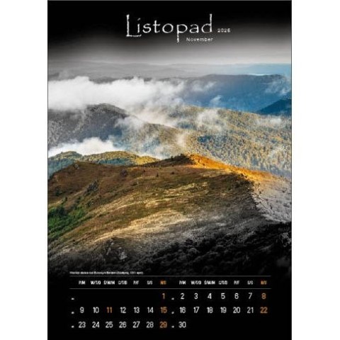 Jotan Kalendarz ścienny TAJEMNICZE BIESZCZADY WIELOPLANSZOWY 330mm x 500mm Jotan (WP127)