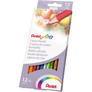 Pentel Kredki ołówkowe 12 kol. Pentel (CB8-12U)