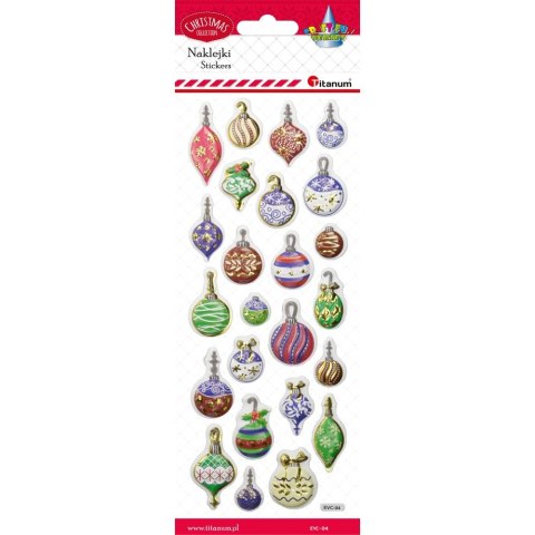Titanum Naklejki świąteczne Craft-Fun Series bombki Titanum (EVC-04)