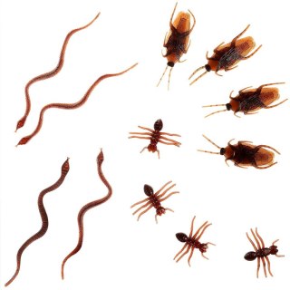 Arpex Ozdoba halloweenowa Robaki - rekwizyt halloweenowy (6 szt.) Arpex (HA5180)