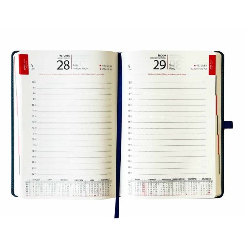 Avanti Kalendarz książkowy (terminarz) DZIENNY LUX metalic A5 Avanti (KKA5DL)