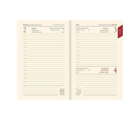 Lucrum Kalendarz książkowy (terminarz) terminarz kieszonkowy B6 110mm x 165mm Lucrum (41D)