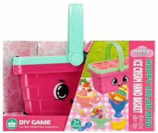 Mega Creative Masa plastyczna dla dzieci w różowym koszyku mix Mega Creative (571080)