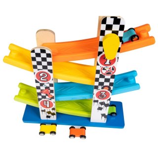Smily Play Zabawka edukacyjna drewniana zjeżdżalnia z autami Smily Play (AC6653)
