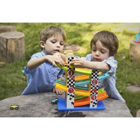 Smily Play Zabawka edukacyjna drewniana zjeżdżalnia z autami Smily Play (AC6653)
