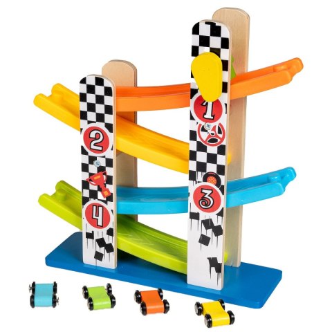 Smily Play Zabawka edukacyjna drewniana zjeżdżalnia z autami Smily Play (AC6653)
