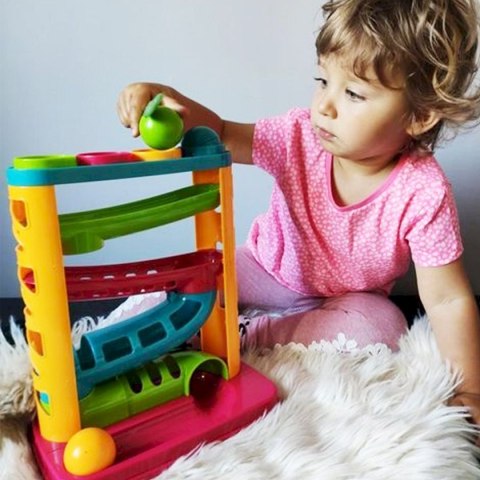 Smily Play Zabawka edukacyjna zjeżdżalnia z piłeczkami i młotkiem Smily Play (SP82932)