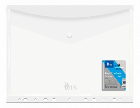 Tetis Teczka plastikowa na zatrzask na zatrzask A4 transparentna Tetis (BT614-T ( 20 ))