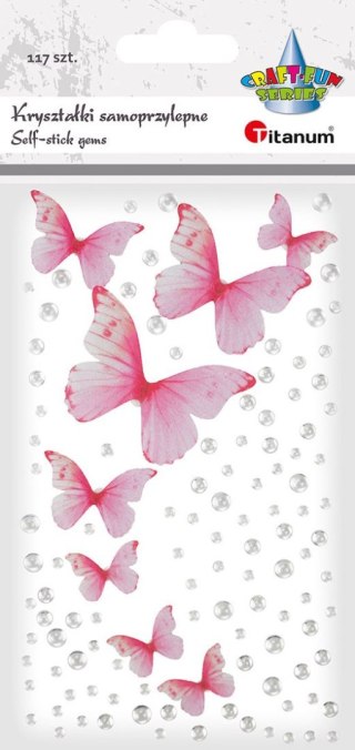 Titanum Kryształki Craft-Fun Series +motyle tkaninowe mix Titanum