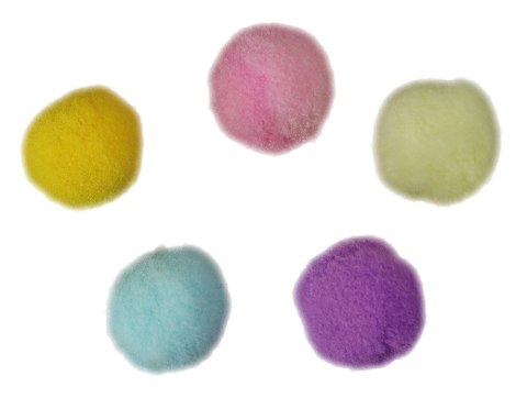 Titanum Pompony Craft-Fun Series Pastelowe poliestrowe mix 60 szt Titanum (20721-3)