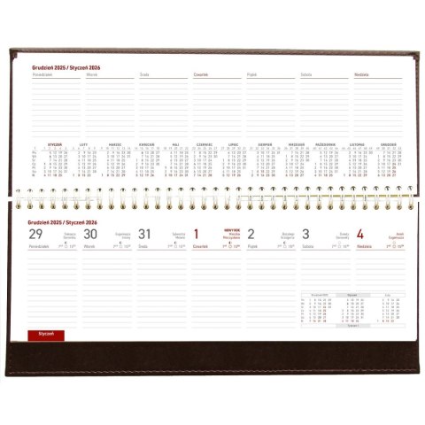 Wydawnictwo Wokół Nas Kalendarz biurkowy CZARNY VIVELLA LEŻĄCY 300mm x 145mm Wydawnictwo Wokół Nas (KB 047 B)