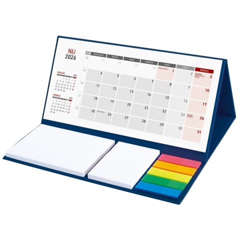 Wydawnictwo Wokół Nas Kalendarz biurkowy MAXI biurkowy z notesem 204mm x 99mm Wydawnictwo Wokół Nas (KB 064 B GRANATOWY)