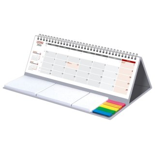 Wydawnictwo Wokół Nas Kalendarz biurkowy MAXI biurkowy z notesem,SPIRALOWANY 315mm x 192mm Wydawnictwo Wokół Nas (KB 053 B SZARY)