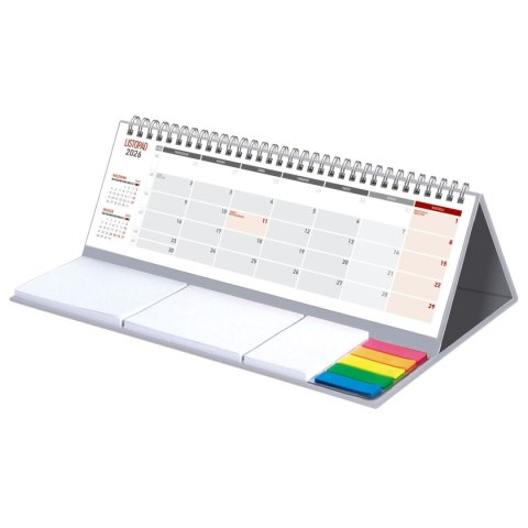 Wydawnictwo Wokół Nas Kalendarz biurkowy MAXI biurkowy z notesem,SPIRALOWANY 315mm x 192mm Wydawnictwo Wokół Nas (KB 053 B SZARY)