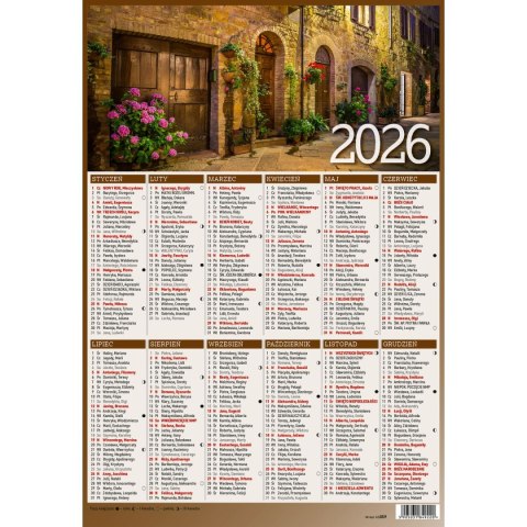 Wydawnictwo Wokół Nas Kalendarz ścienny 5905031841033 plakietka A4 230mm x 335mm Wydawnictwo Wokół Nas (KS059)