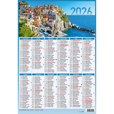 Wydawnictwo Wokół Nas Kalendarz ścienny 5905031841033 plakietka A4 230mm x 335mm Wydawnictwo Wokół Nas (KS059)