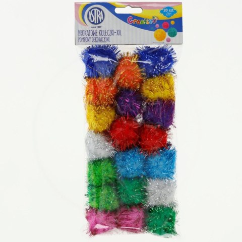 Astra Creativo Pompony BROKATOWE mix 20 szt Astra Creativo