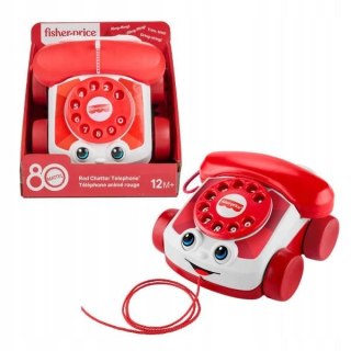 Fisher Price Telefon zabawkowy telefonik gadułki czerwony Fisher Price (JGG97)