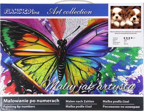 Flamingo Line Zestaw kreatywny Malowanie po numerach 30x40cm Dwa psy Flamingo Line (FC34)