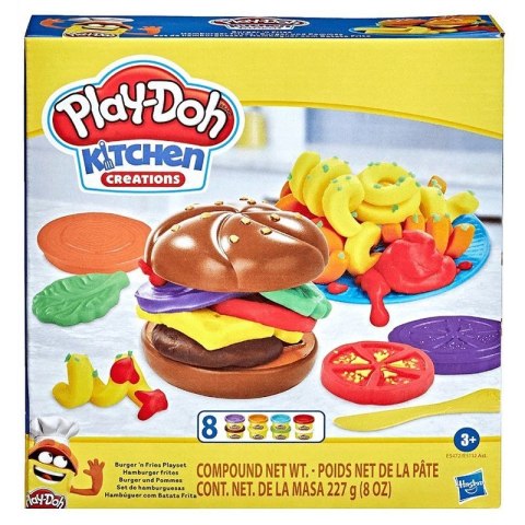 Hasbro Masa plastyczna dla dzieci Play Doh Zestaw Burger z frytkami mix Hasbro (E5112 E5472)