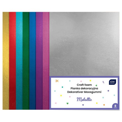 Interdruk Arkusz piankowy pianka dekoracyjna NC-012 kolor: mix 8 ark. Interdruk (IPIANC012)