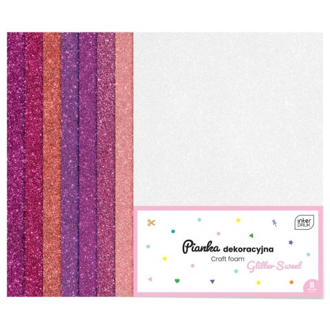 Interdruk Arkusz piankowy pianka dekoracyjna NC-018 kolor: mix 8 ark. Interdruk (IPIANC018)