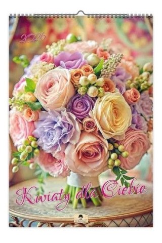 Pan Kalendarzyk Kalendarz ścienny Kwiaty dla Ciebie 320mm x 470mm Pan Kalendarzyk (A3 V.3)