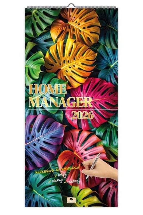 Pan Kalendarzyk Kalendarz ścienny PASKOWY SZEROKI HOME MENAGER 220mm x 470mm Pan Kalendarzyk (KPS V.1)