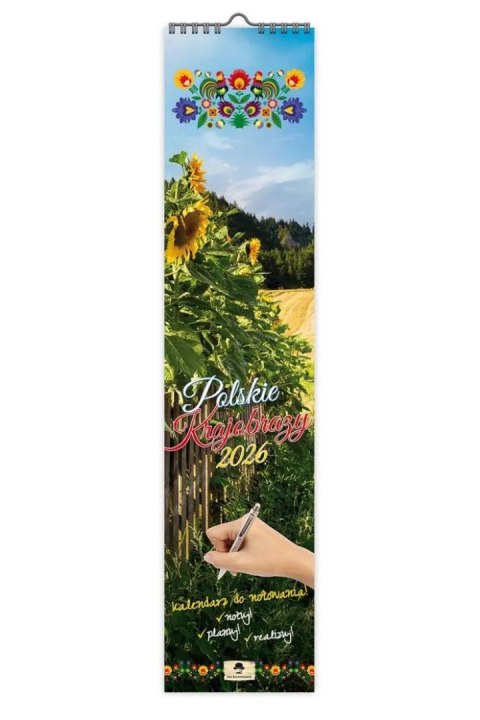 Pan Kalendarzyk Kalendarz ścienny PASKOWY WĄSKI POLSKI KRAJOBRAZY 106mm x 470mm Pan Kalendarzyk (KPW V.3)