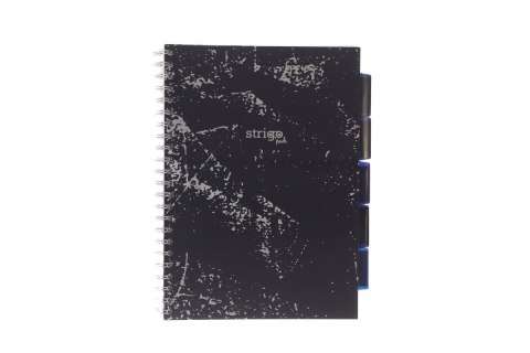 Strigo Kołozeszyt (kołonotatnik) MARMUR granatowy A4 100k. 80g krata Strigo (PADS026)
