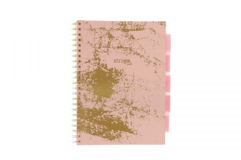 Strigo Kołozeszyt (kołonotatnik) PASTEL różowy A4 100k. 80g krata Strigo (PADS027)