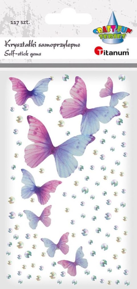 Titanum Kryształki Craft-Fun Series +motyle tkaninowe mix Titanum (24SL0319)