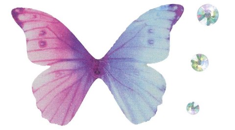 Titanum Kryształki Craft-Fun Series +motyle tkaninowe mix Titanum (24SL0319)