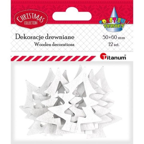 Titanum Ozdoba drewniana Craft-Fun Series Białe choinki Titanum (BJ25042701)