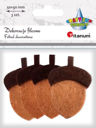 Titanum Ozdoba filcowa Craft-Fun Series Żołędzie Titanum (EA974)