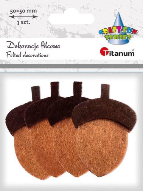 Titanum Ozdoba filcowa Craft-Fun Series Żołędzie Titanum (EA974)