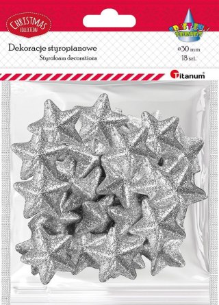 Titanum Ozdoba styropianowa Craft-Fun Series gwiazdki Titanum (23YX0326-2(SILVER))