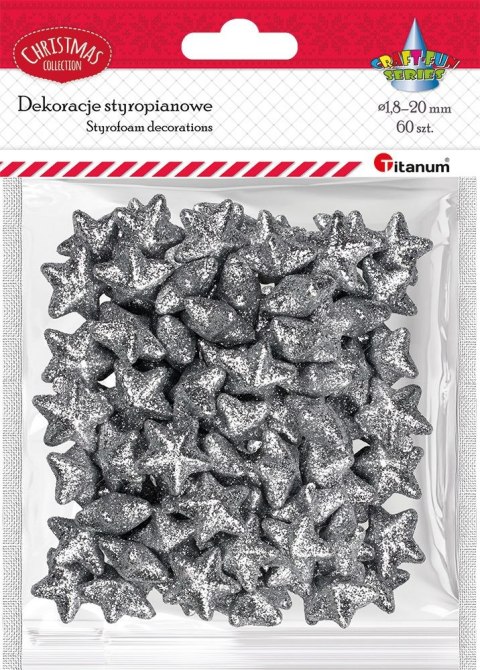 Titanum Ozdoba styropianowa Craft-Fun Series gwiazdki Titanum (23YX0326-3(SILVER))