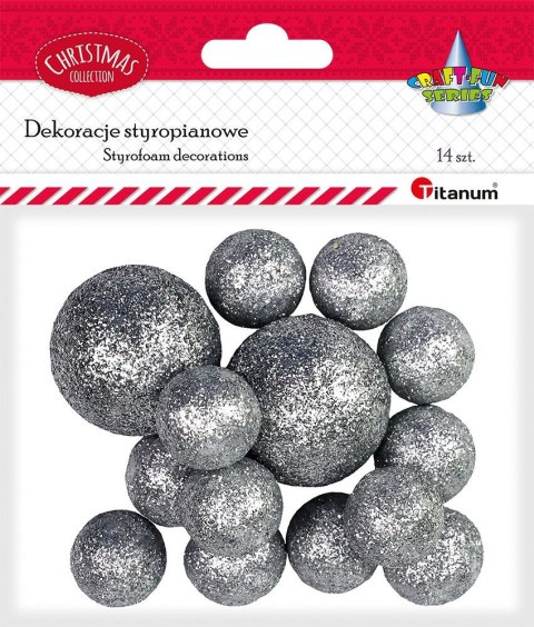 Titanum Ozdoba styropianowa Craft-Fun Series kulki (mix)mm Titanum (BJ25042718)