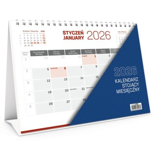 Wydawnictwo Wokół Nas Kalendarz biurkowy STOJĄCY MISIĘCZNY 230mm x 185mm Wydawnictwo Wokół Nas (KB 034 B)