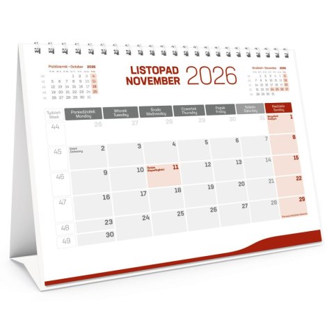 Wydawnictwo Wokół Nas Kalendarz biurkowy STOJĄCY MISIĘCZNY 230mm x 185mm Wydawnictwo Wokół Nas (KB 034 B)