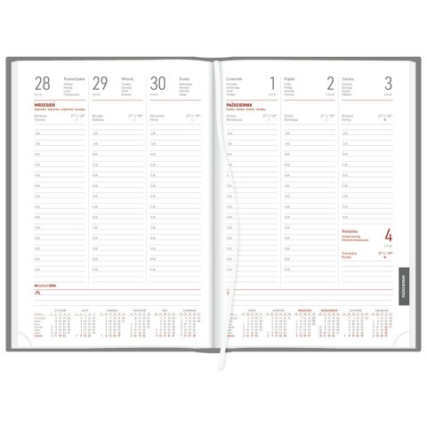 Wydawnictwo Wokół Nas Kalendarz książkowy (terminarz) TYGODNIOWY ALUMINIUM GRANATOWY A4 Wydawnictwo Wokół Nas (237 A4TB)