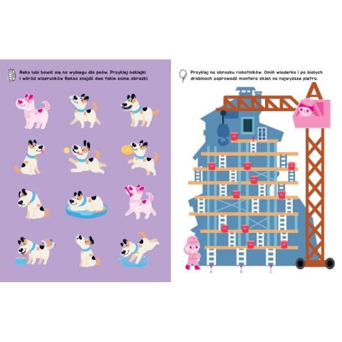 Aksjomat Książka dla dzieci Zadania do wyklejania. W mieście. Aksjomat